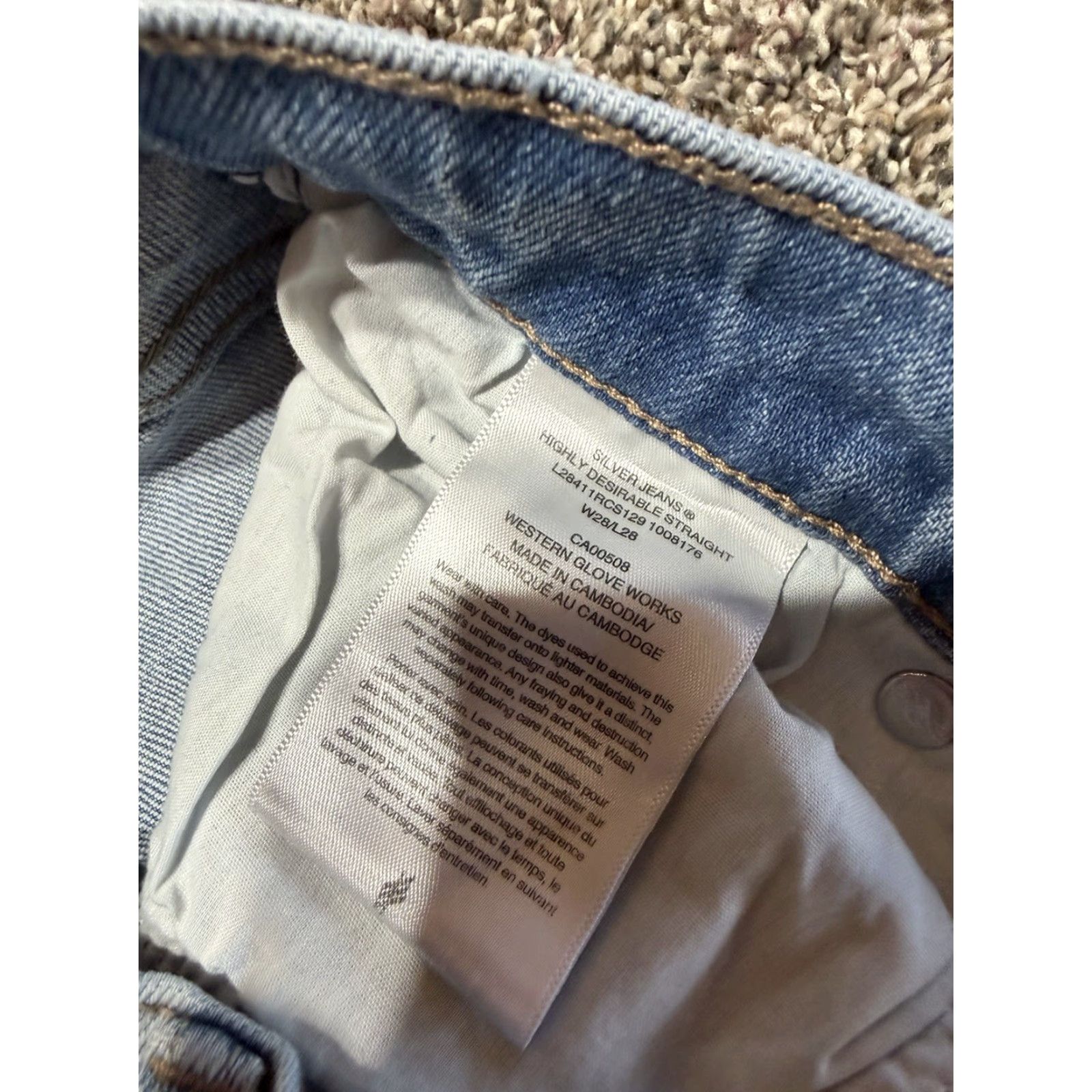 Silver Jeans Co. Silver Jeans Jeans Women 28 Blue Denim High Rise Straight 28X28 5-Pocket Regular Modern Style Womens Size 28" / US 6 / IT 42 - 4 Thumbnail