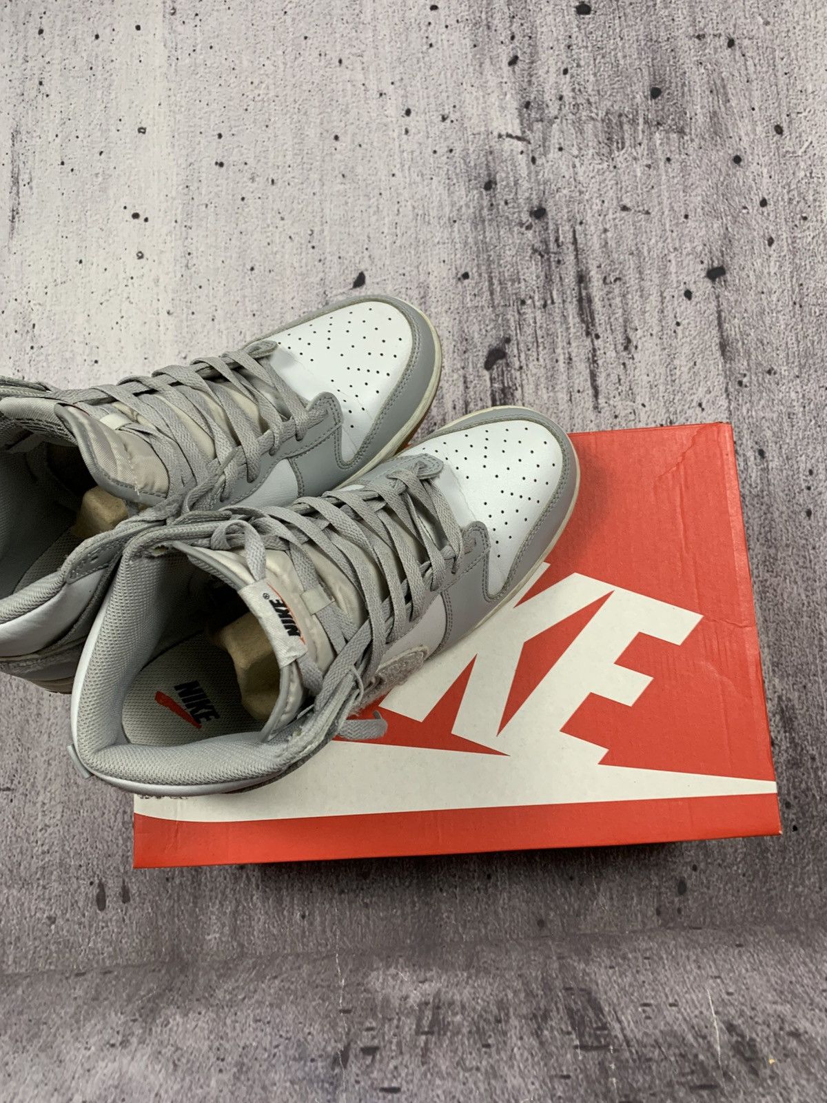 Nike × Vintage Nike Dunk Hi Retro University Vintage Streetwear Sk8 Style Size US 10.5 / EU 43-44 - 17 Thumbnail