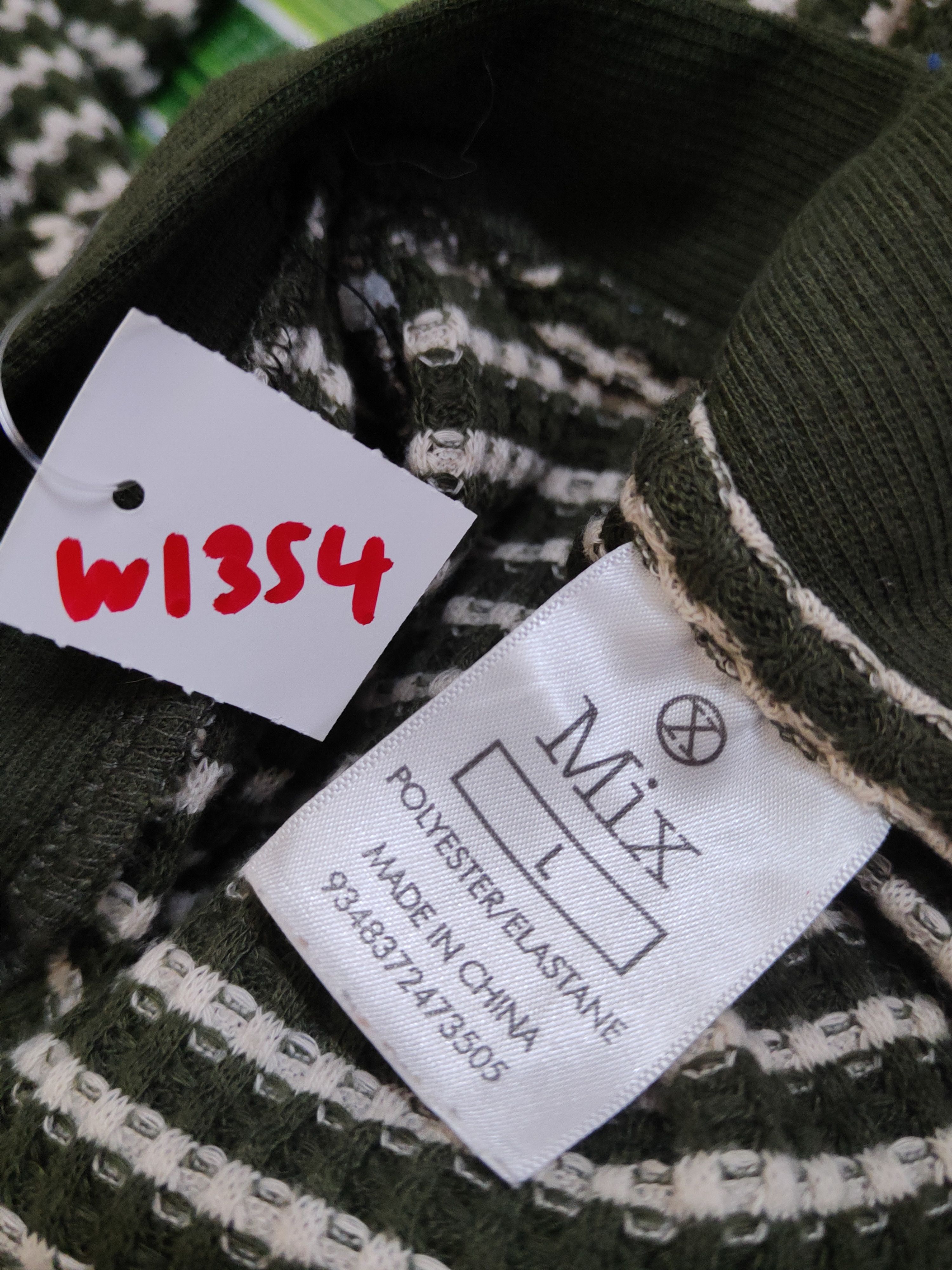 Homespun Knitwear × Japanese Brand Mix Olive stripe Knitwear Cardigan #W1354 Size US M / EU 48-50 / 2 - 11 Thumbnail
