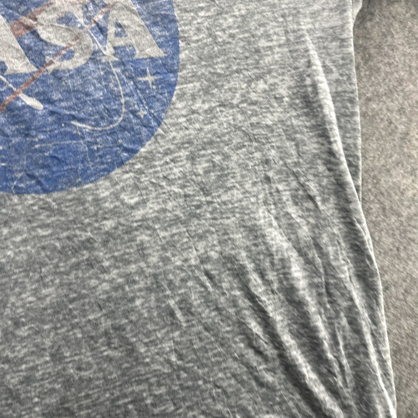 Vintage NASA Shirt Mens Large Gray Distressed Logo Tee Space Graphic Astronaut Size US M / EU 48-50 / 2 - 6 Thumbnail