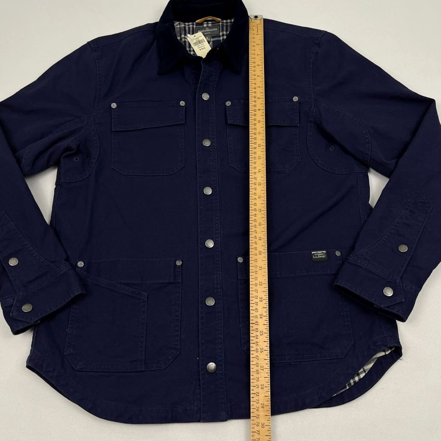 Vintage VINTAGE LL Bean Lined Canvas Shirt Jacket Shacket Mens M Slim Navy Heritage Chore NEW Size US M / EU 48-50 / 2 - 4 Thumbnail
