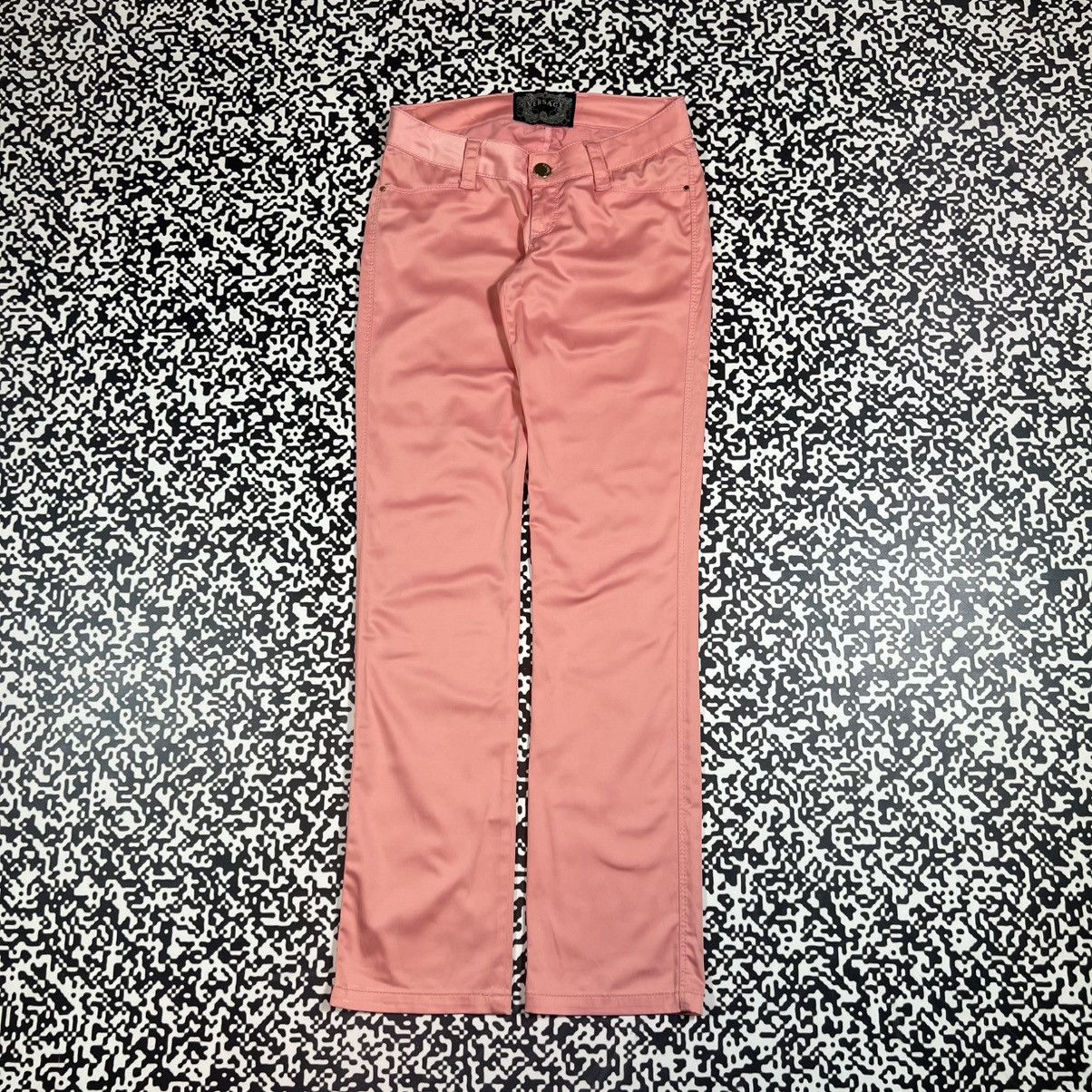 Versace Vintage Y2K Versace Luxury Casual Medusa Logo Pants Size 26" / US 2 / IT 38 - 2 Thumbnail