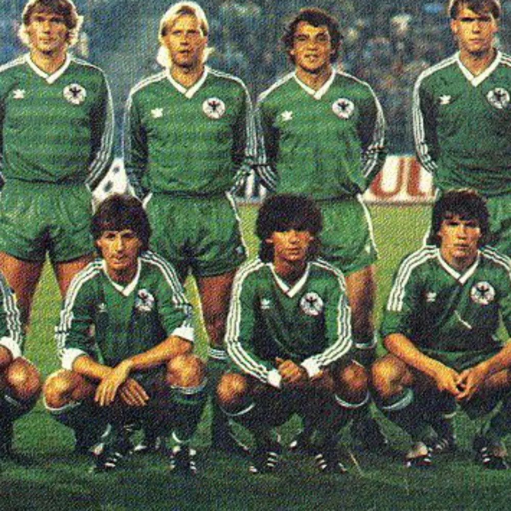 Adidas Vtg 1984-86 Adidas West Germany Away Jersey #7 Littbarski Size US M / EU 48-50 / 2 - 2 Thumbnail