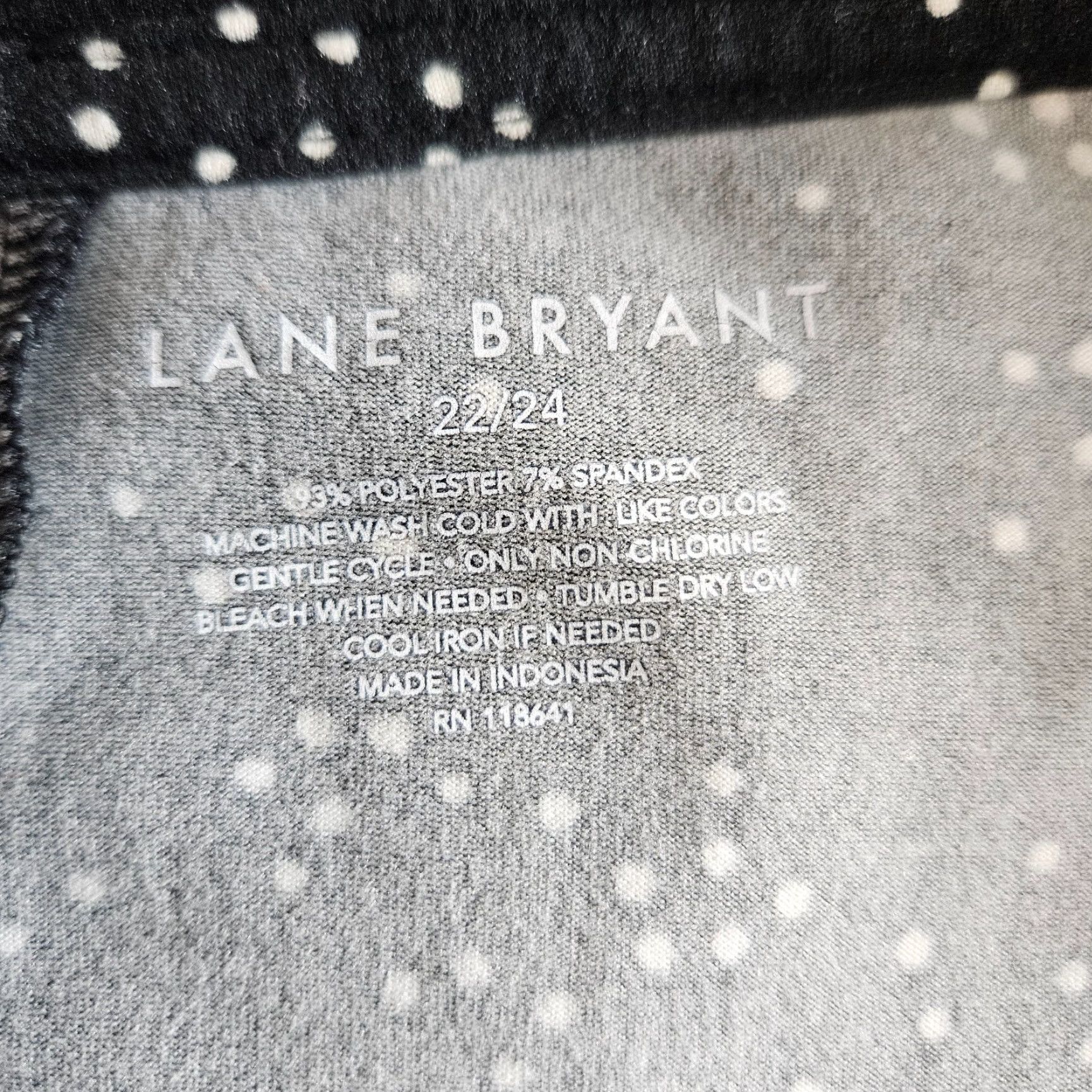 Vintage Lane Bryant Womens Tunic Top 22/24 Black White 3/4 Sleeve Blouse Shirt Womens Plus Size 22 Size 3XL / US 20-22 - 5 Thumbnail