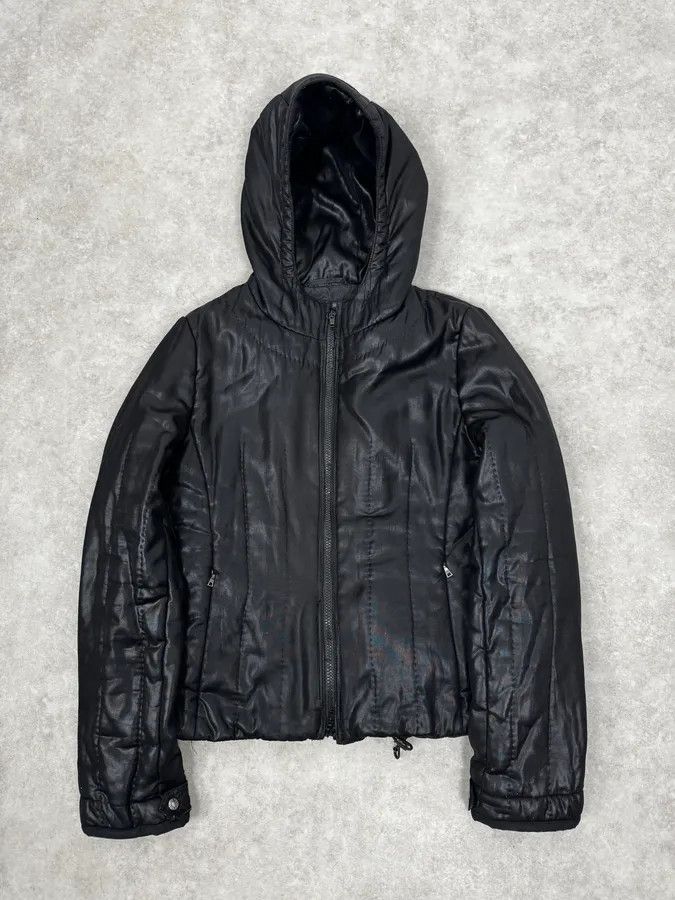 Prada AW2007 Prada Black Shiny Hooded Puffer Jacket Size S / US 4 / IT 40 - 1 Thumbnail