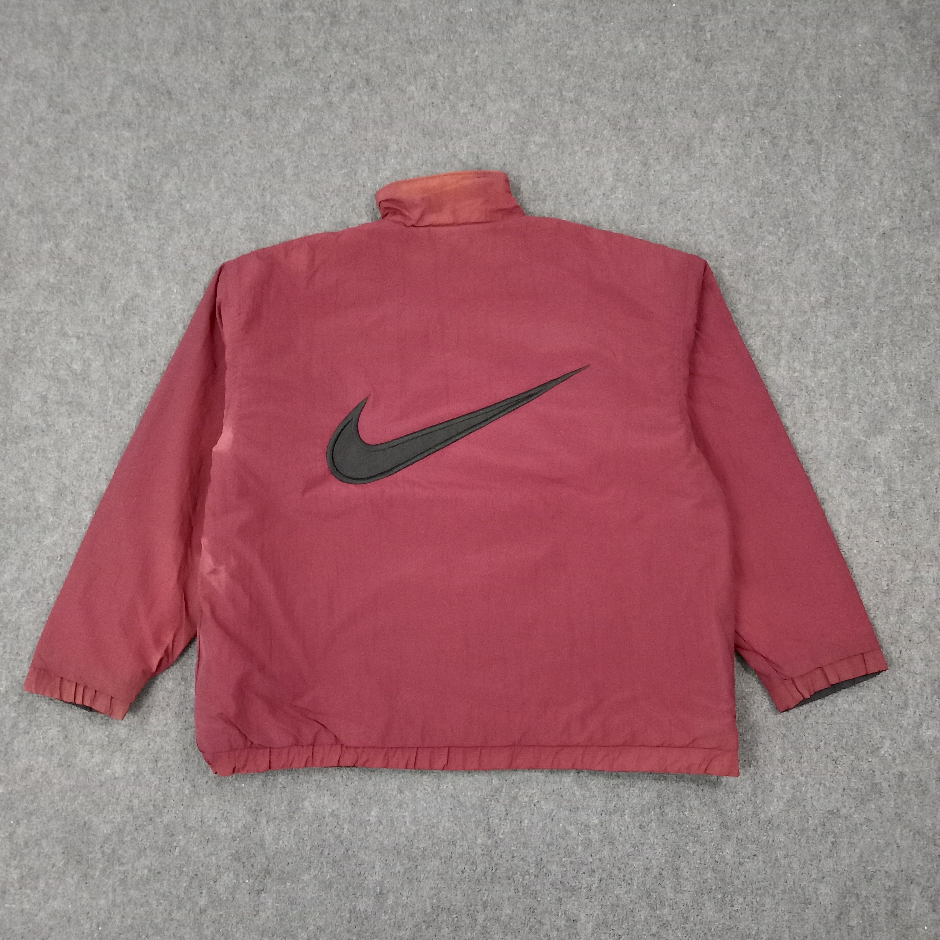Nike Vintage 90s Nike Reversible Swoosh Jacket C268N10 Size US XL / EU 56 / 4 - 1 Thumbnail