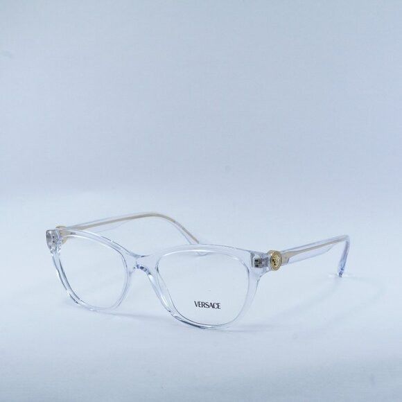 image of New Versace Ve3330 148 Crystal Eyeglasses in White, Women's