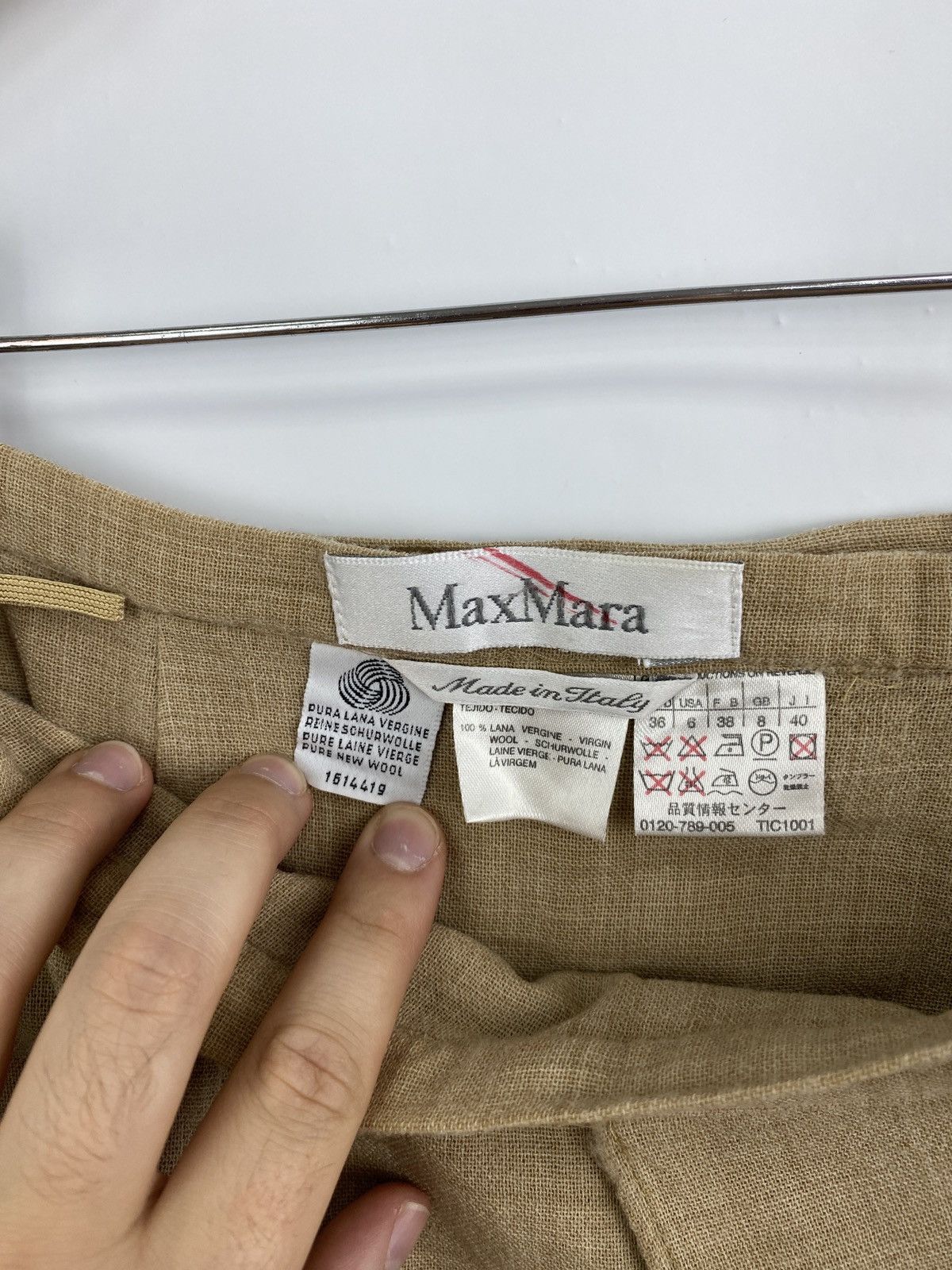 Max Mara 🇮🇹 Vintage Max Mara Lana Wool Skirt Made in Italy Rare Retro Size 28" / US 6 / IT 42 - 5 Thumbnail