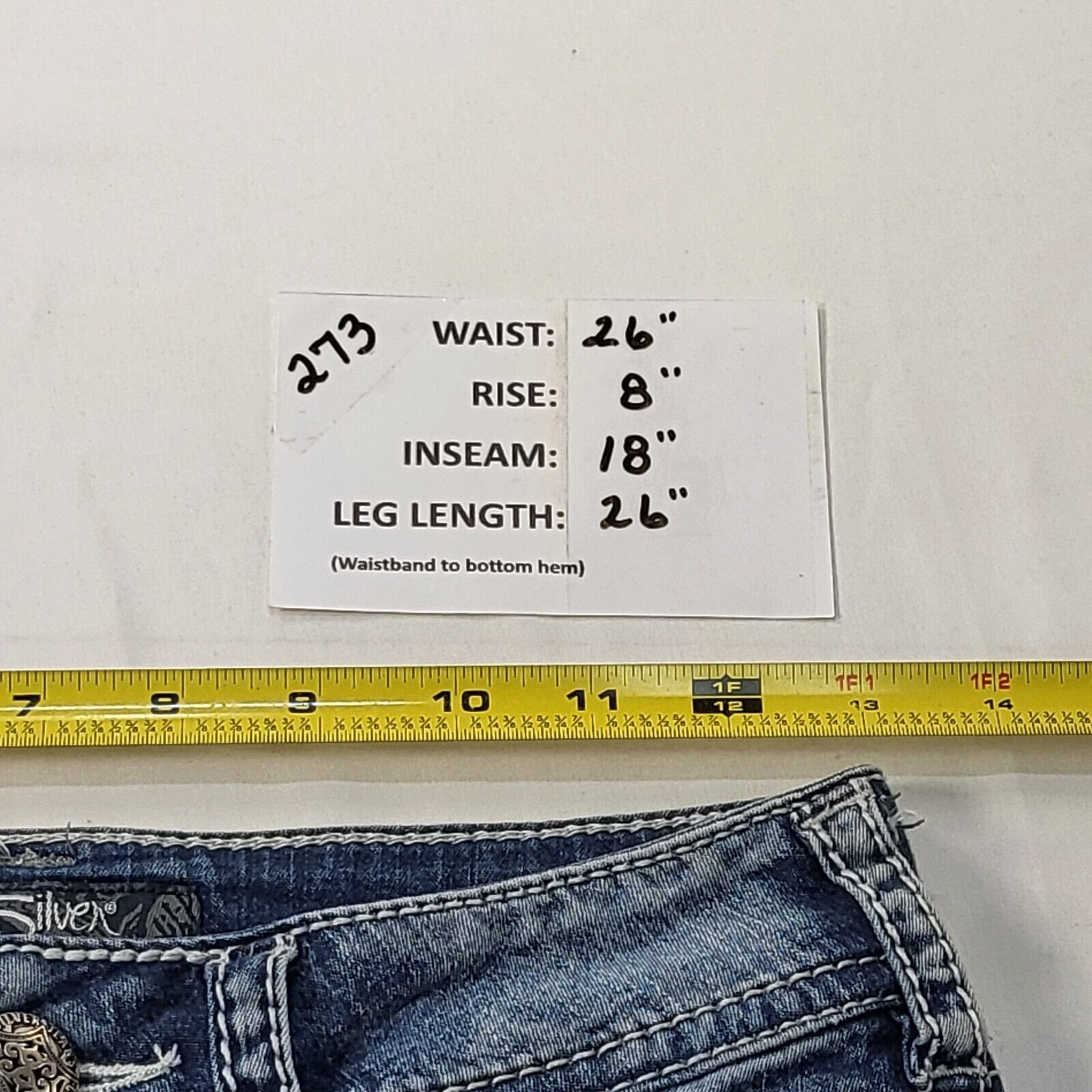 Other Silver Suki Surplus Capri Denim Jeans Womens Size 25 Blue Size 26" / US 2 / IT 38 - 9 Thumbnail