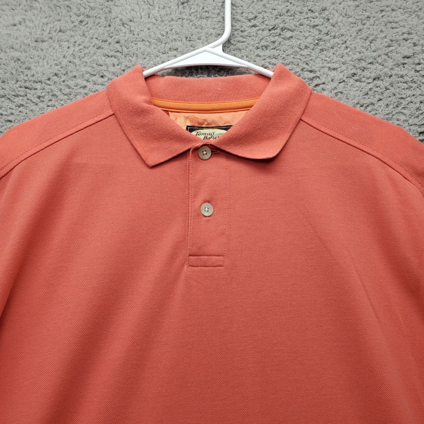 Tommy Bahama Tommy Bahama Polo Shirt Mens M Orange Relax Slit Collared Pointer Feature: Breathable, Easy Care, Slit Size US M / EU 48-50 / 2 - 3 Thumbnail