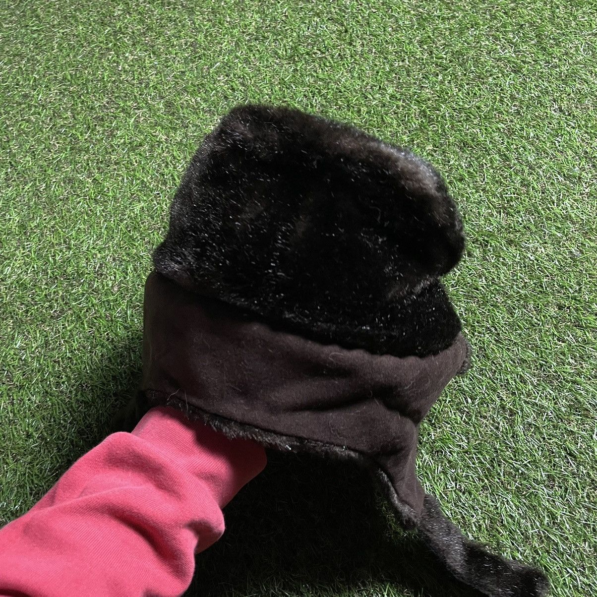 Vintage Vintage Y2K Fuzzy Mohair Beanie Alt Goth Black Distressed OS Size ONE SIZE - 2 Thumbnail