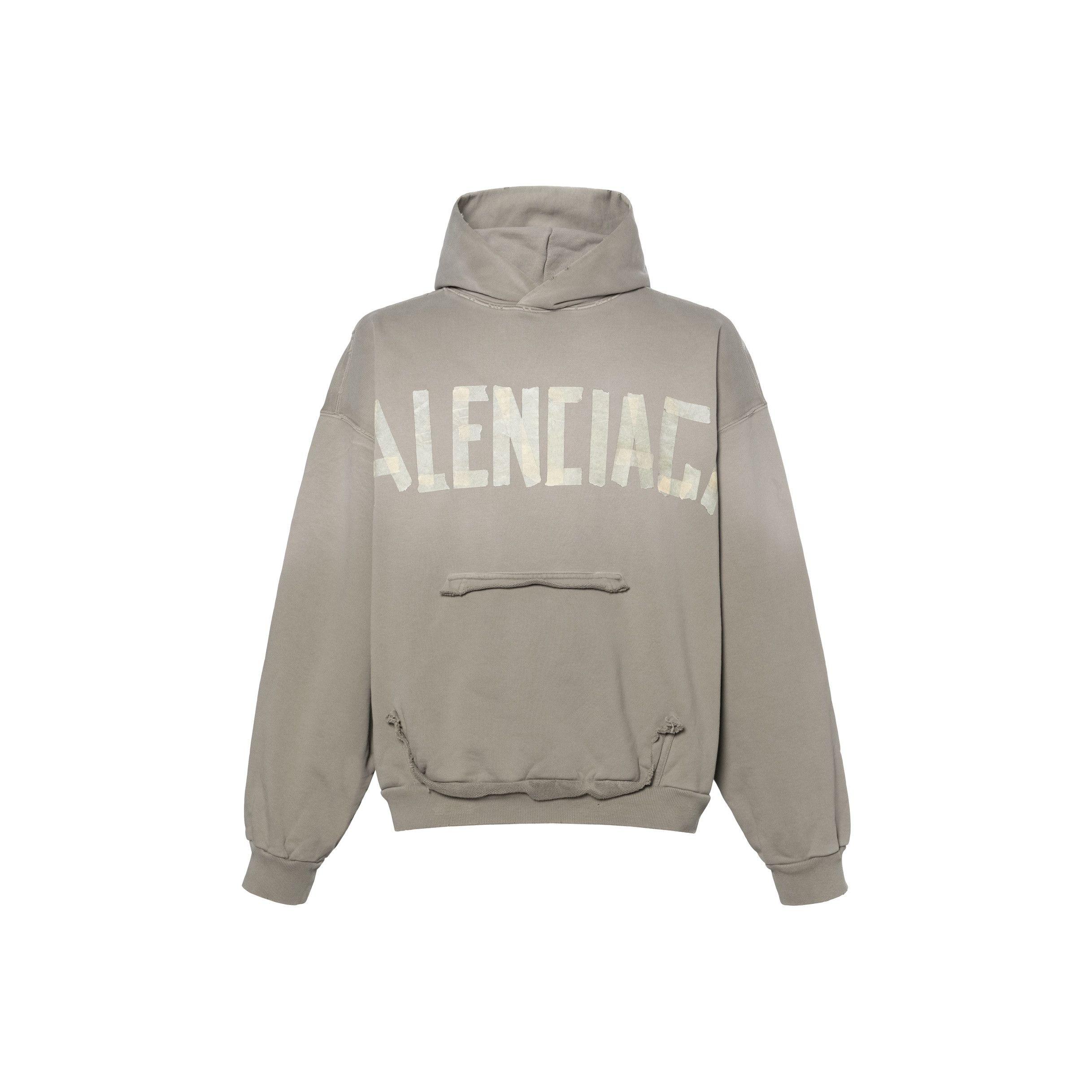 Balenciaga Balenciaga Distressed Tape Logo Hoodie XS Size US XS / EU 42 / 0 - 1 Thumbnail