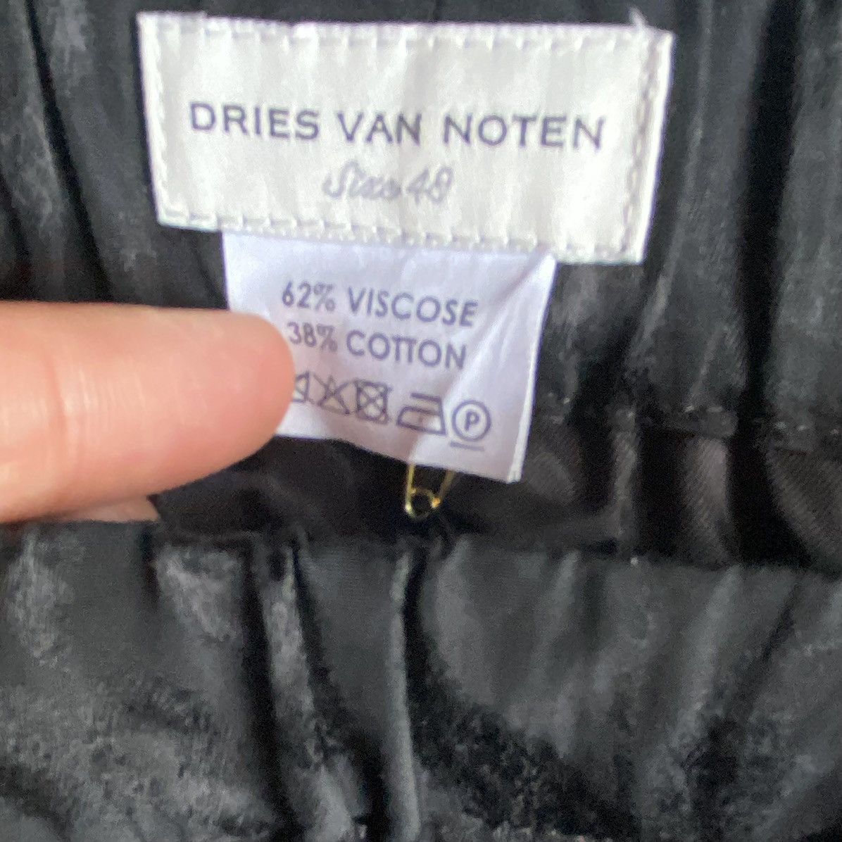 Dries Van Noten Fall 2019 Black Jacquard Floral Rayon Blend Drawstring Pants Size US 32 / EU 48 - 4 Thumbnail