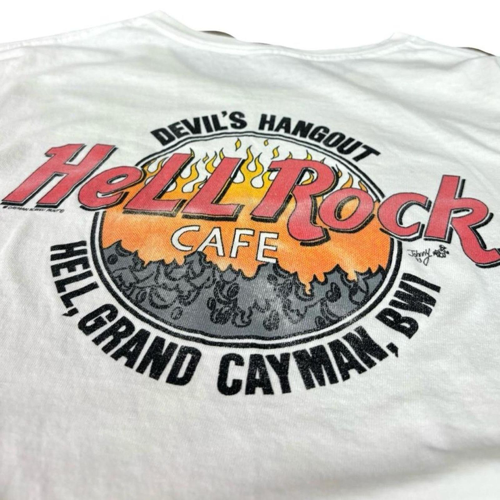 Vintage 90s Hell Graphic T-shirt Size US L / EU 52-54 / 3 - 3 Thumbnail