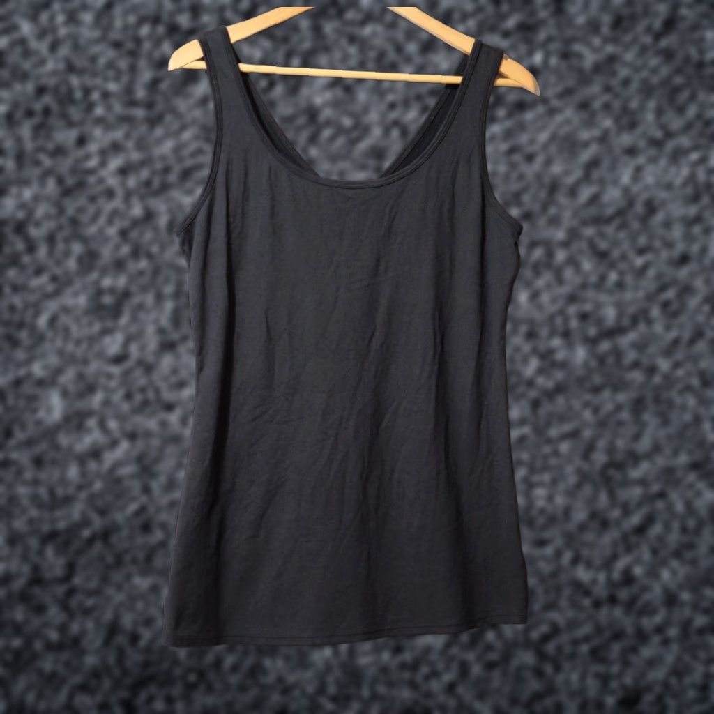 Vintage Nwot! Maurices Black Tank Top Cami Scoop Neck Stretch Women's L Tank Tshirt Camisole Shirt Size L / US 10 / IT 46 - 1 Thumbnail