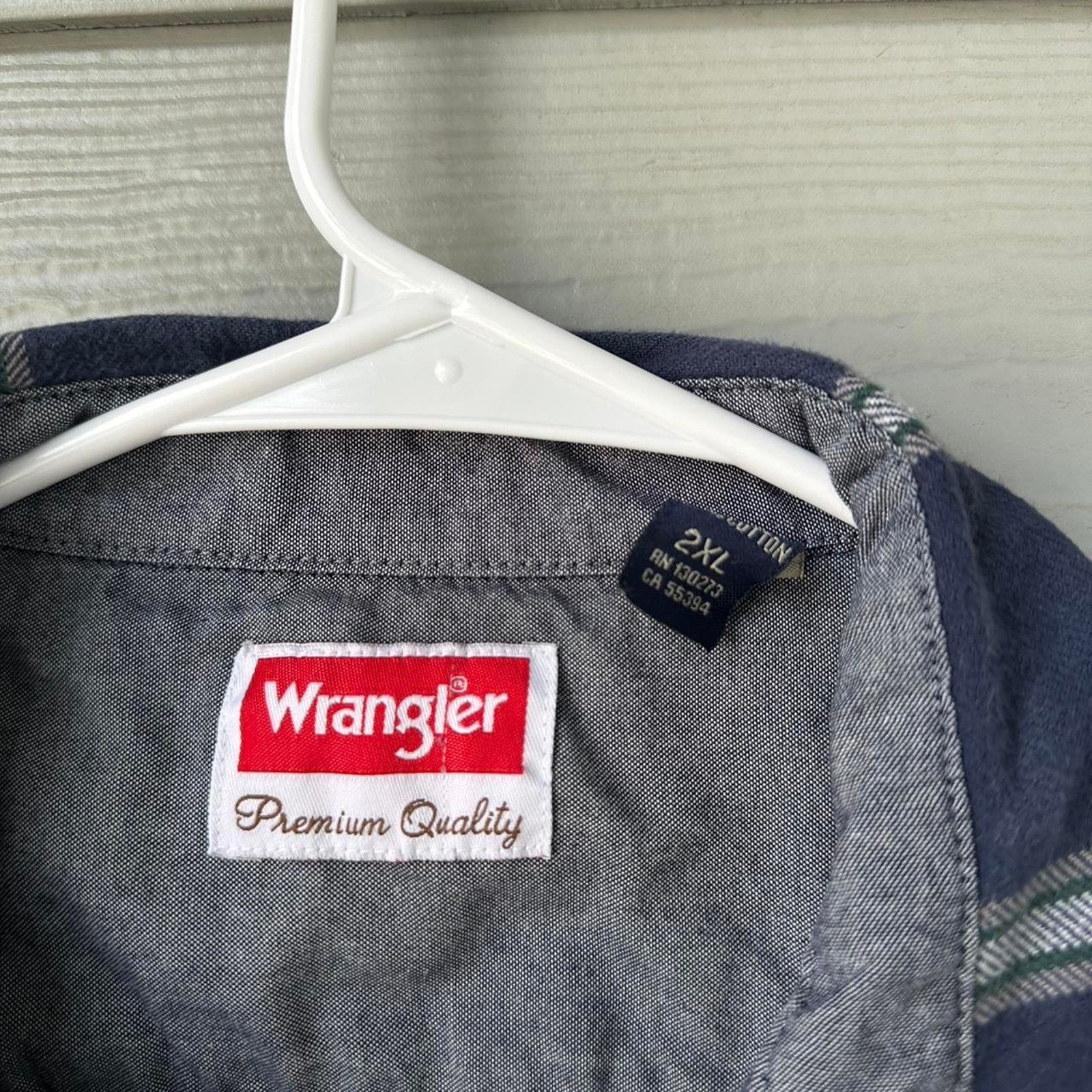 Wrangler Navy blue wrangler flannel shirt Size US XXL / EU 58 / 5 - 2 Thumbnail