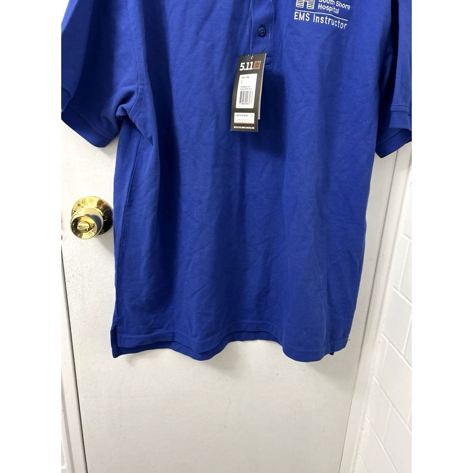 Vintage 5.11 Tactical Polo Shirt Mens Large Academy Blue Short Sleeve NWT Logo Embroidered Pockets Moisture Wicking Breathable Workwear Polo Shirt Size US L / EU 52-54 / 3 - 3 Thumbnail