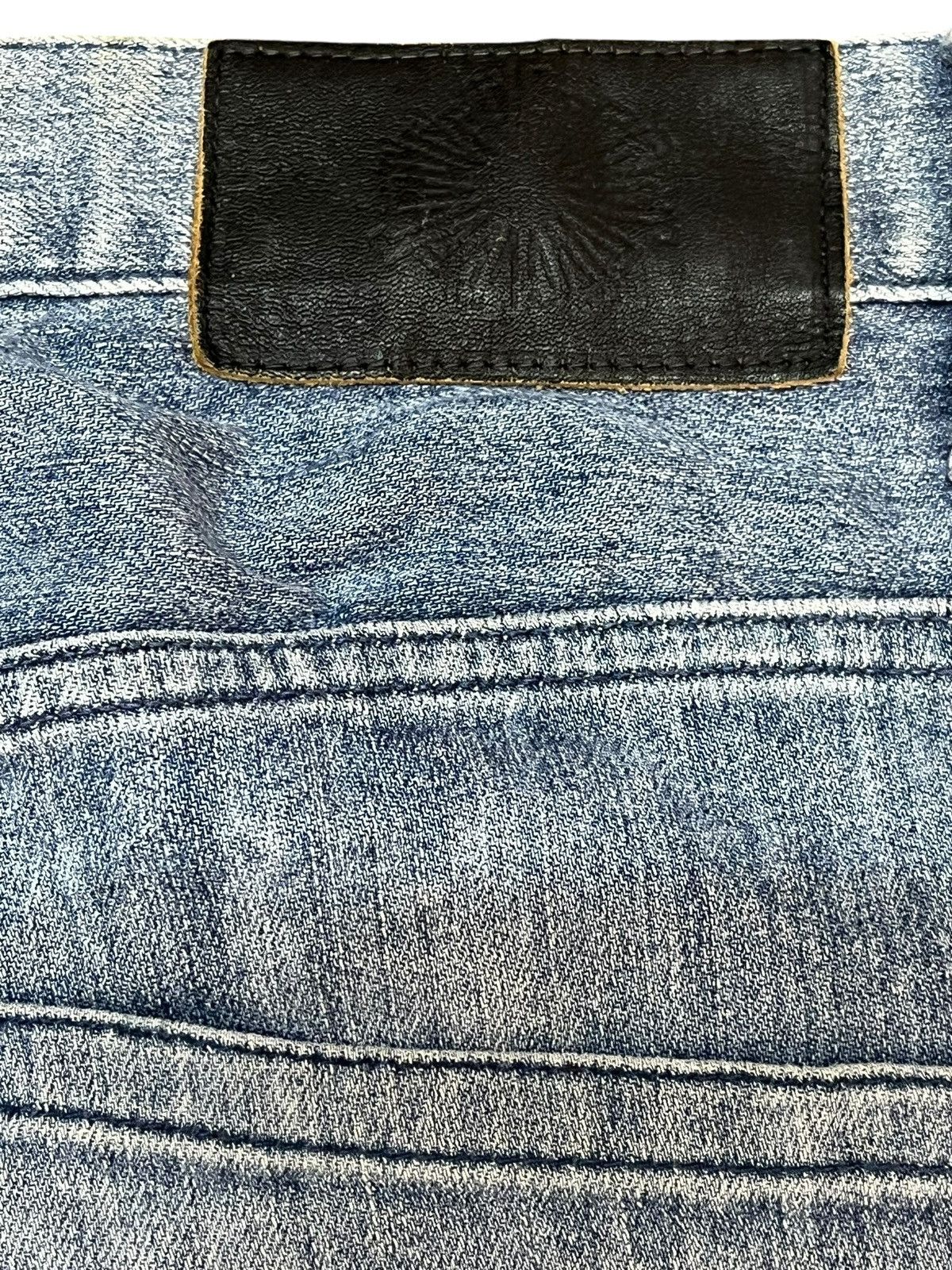 Le Grande Bleu (L.G.B.) × Tornado Mart Vintage Tornado Mart Flare Whiskers Faded Grunge Denim Size US 31 - 8 Thumbnail