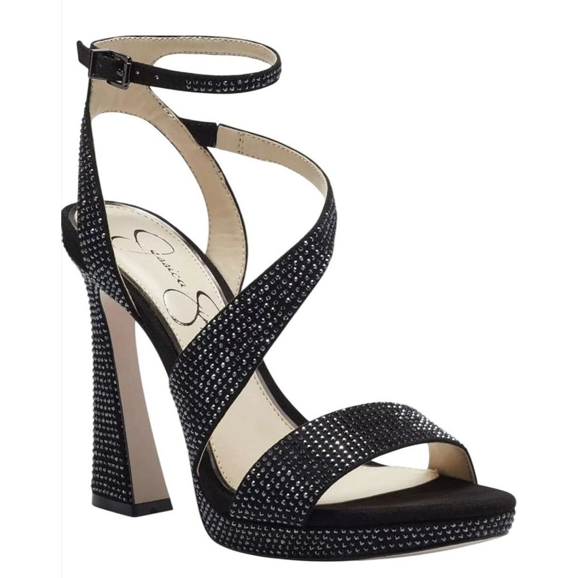 Jessica Simpson JESSICA SIMPSON / J-Friso-2 / Black / Rhinestone / Platform Size US 10 / IT 40 - 1 Thumbnail