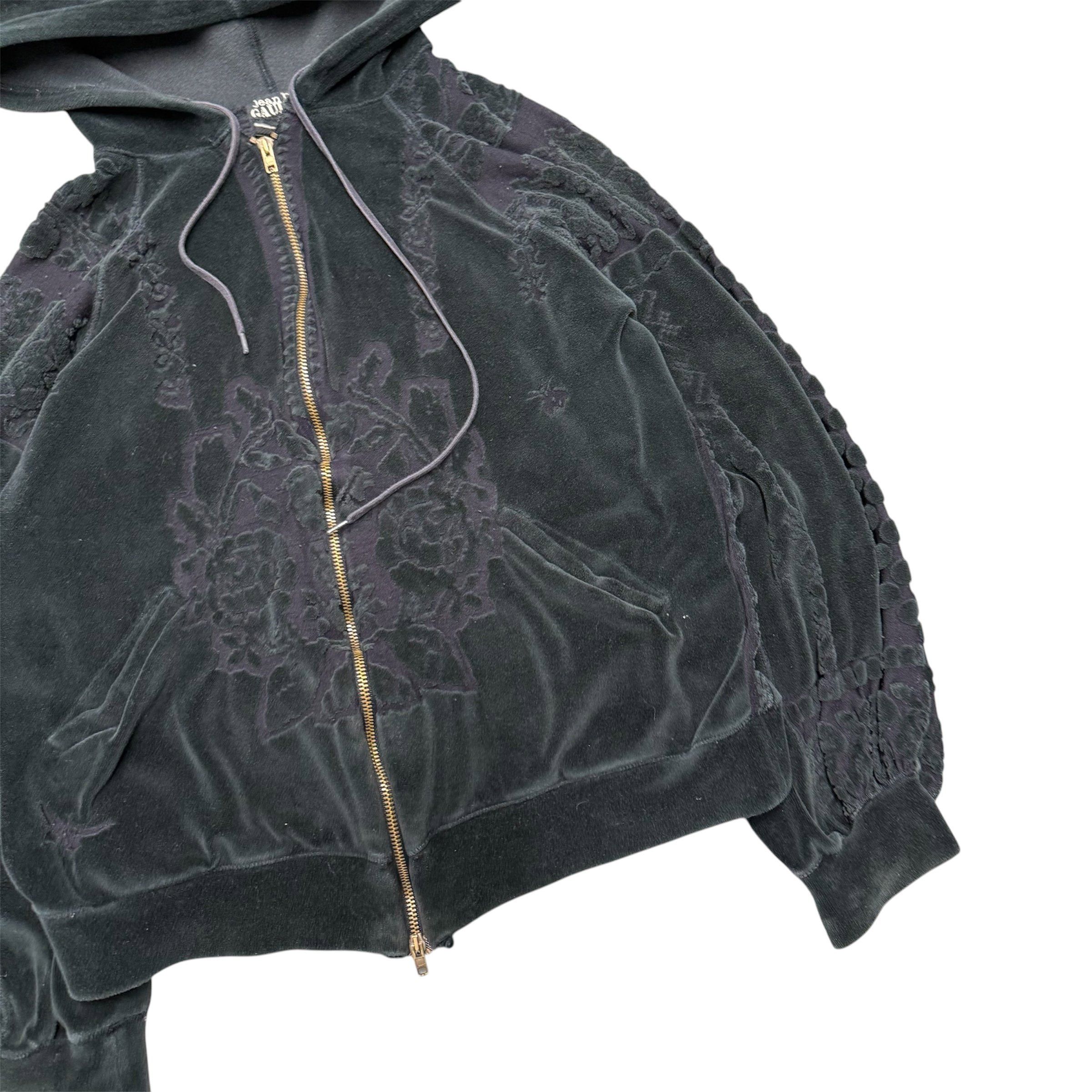 Jean Paul Gaultier JEAN PAUL GAULTIER FLORAL VELOUR ZIP UP JACKET. Size US M / EU 48-50 / 2 - 3 Thumbnail