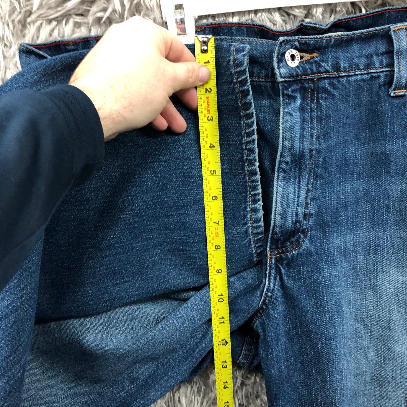 Vintage L.L. Bean Jeans Size 40x32 Mens Mid Rise Straight Leg Dark Wash Blue Denim Size US 40 / EU 56 - 4 Thumbnail