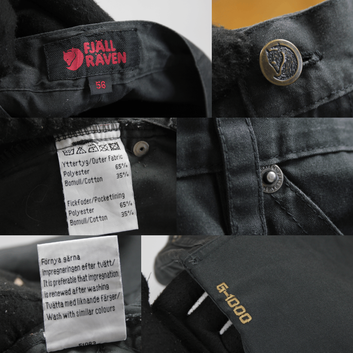 Fjallraven 00S G1000 Work Ligth Pants Vintage Size US 40 / EU 56 - 9 Thumbnail