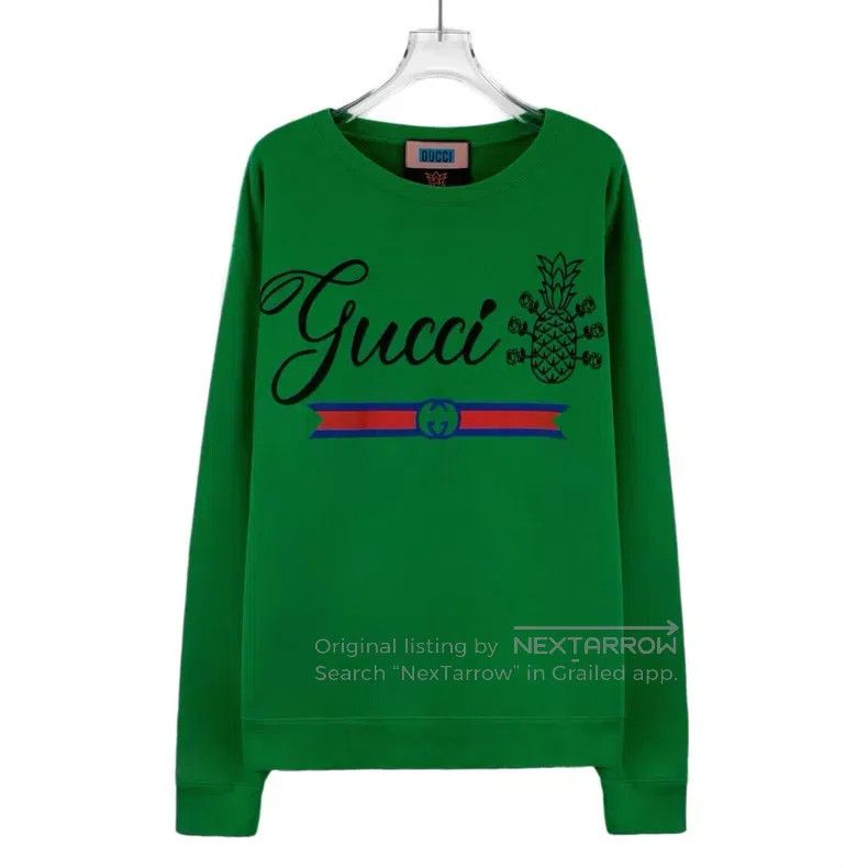 Gucci Gucci Green logo letter pineapple print cotton round-neck Size US M / EU 48-50 / 2 - 1 Thumbnail
