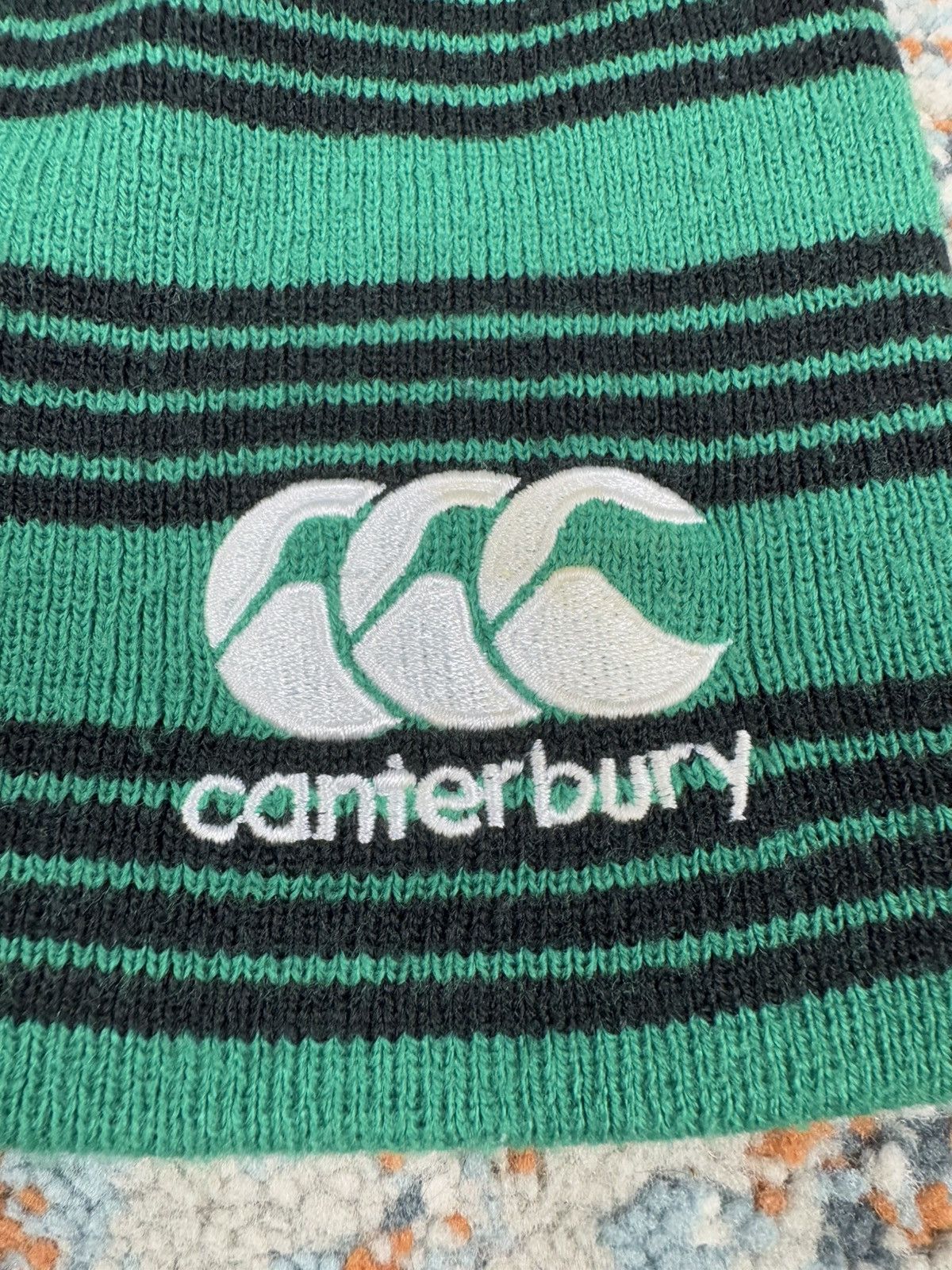Canterbury of New Zealand × Vintage Vintage y2k IRFU Irish Rugby football union striped beanie Size ONE SIZE - 6 Thumbnail