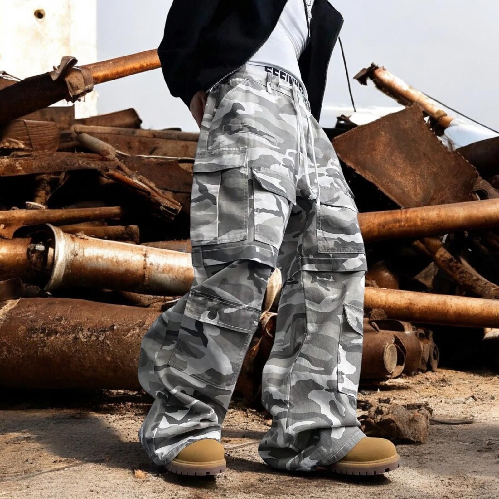 Vintage Camo Baggy Multi - Pocket Cargo Pants Size US 32 / EU 48 - 2 Thumbnail