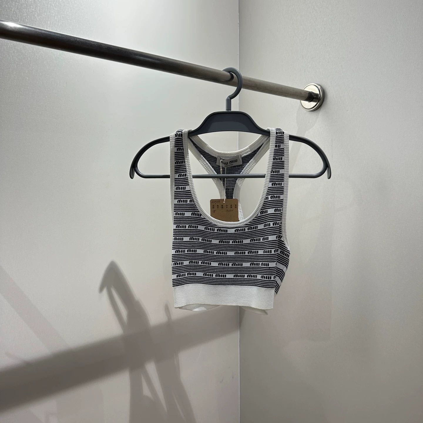 Miu Miu MIU MIU women's all over slogan tank top may719 40 Size S / US 4 / IT 40 - 1 Thumbnail