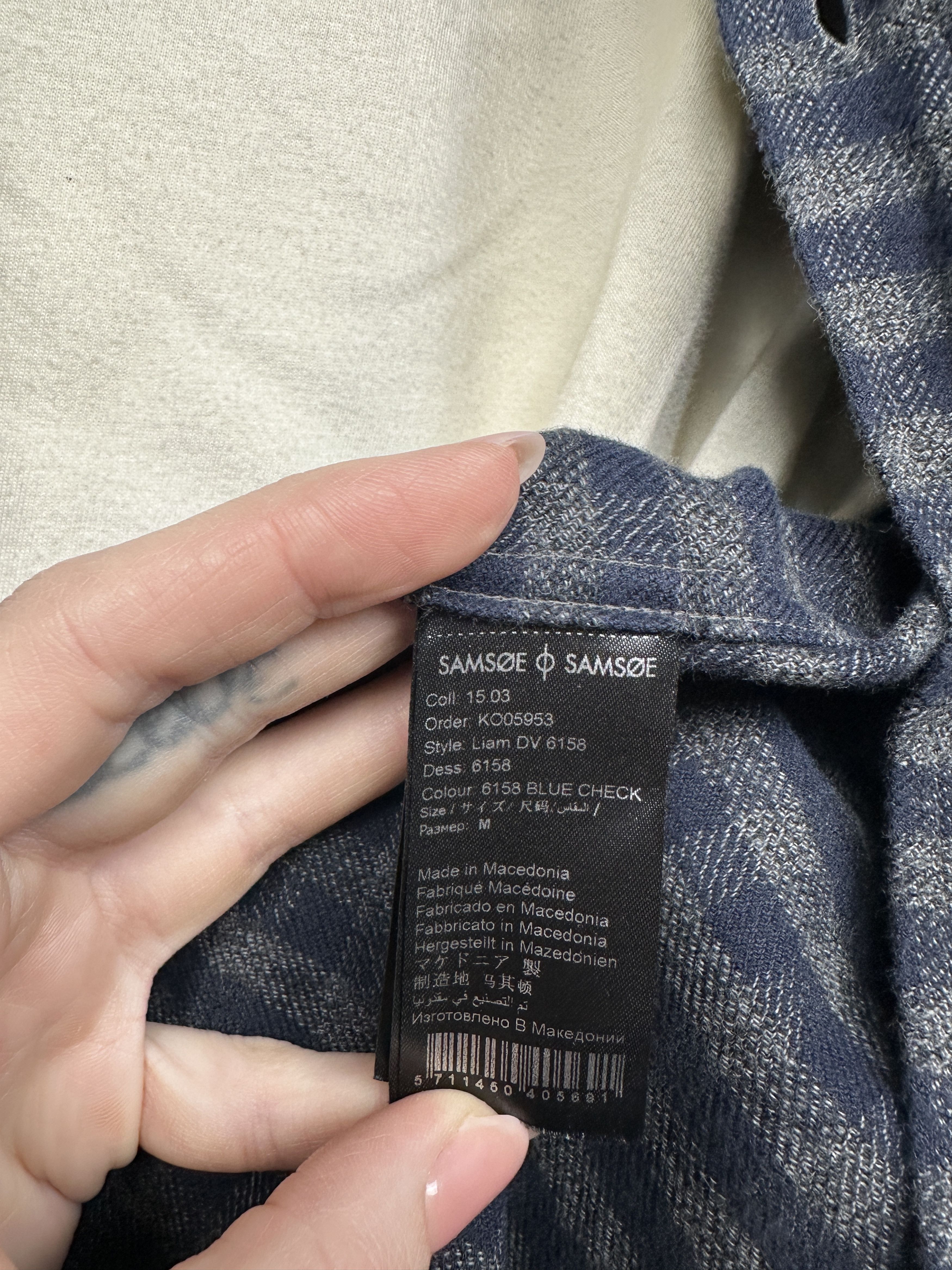 Samsoe Samsoe Samsoe & Samsoe Mens Flannel Plaid Shirt Size US M / EU 48-50 / 2 - 4 Thumbnail
