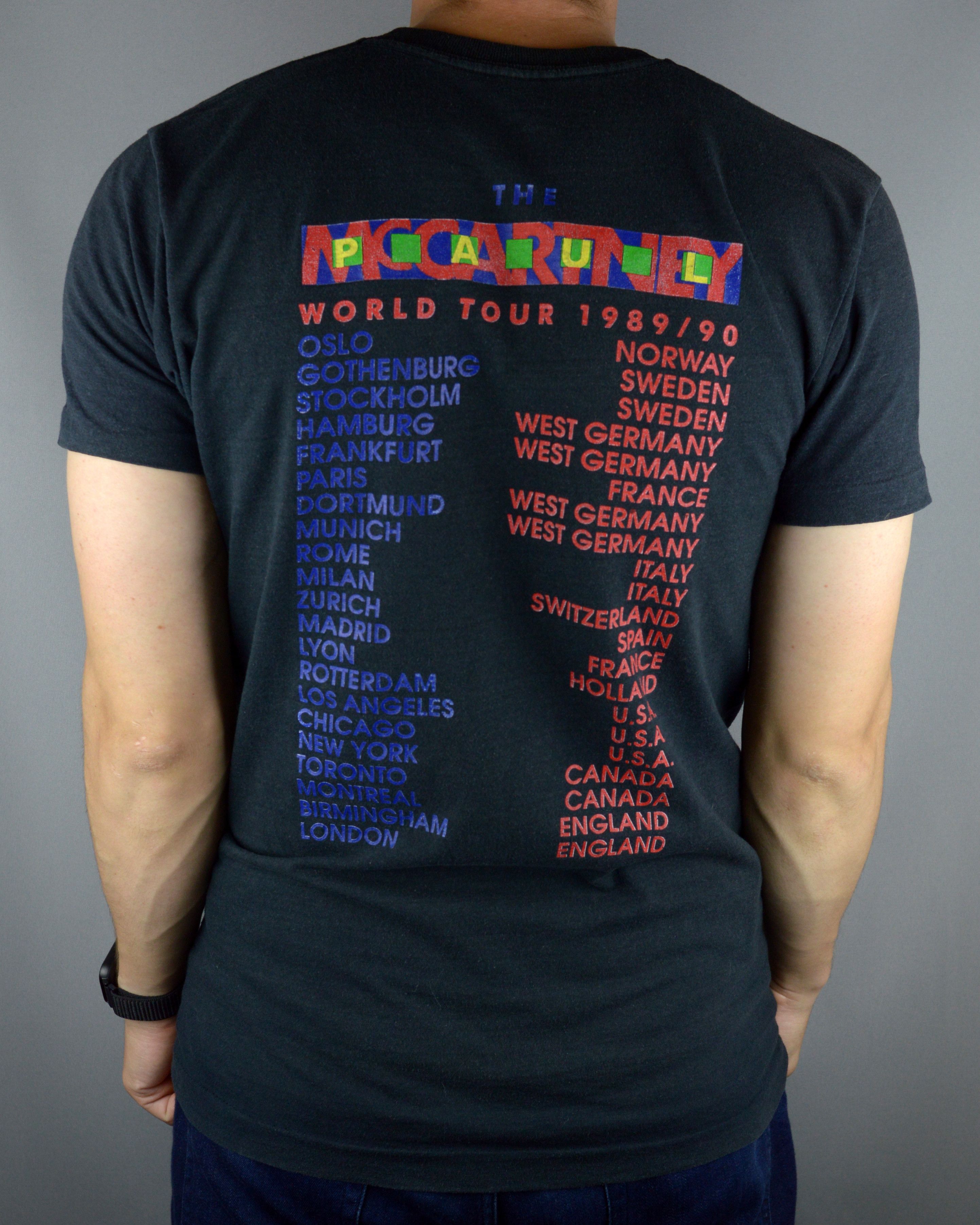 Vintage Vintage Paul McCartney World Tour 89/90 1988 t shirt Size US L / EU 52-54 / 3 - 2 Thumbnail