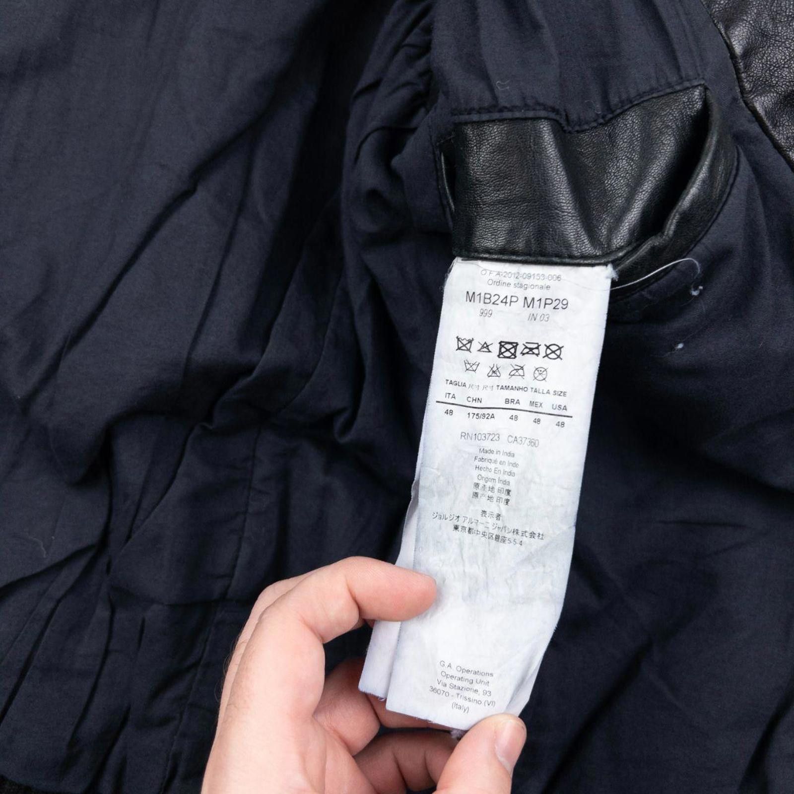 Emporio Armani Vintage Emporio Armani Leather Jacket Size S Size US S / EU 44-46 / 1 - 7 Thumbnail