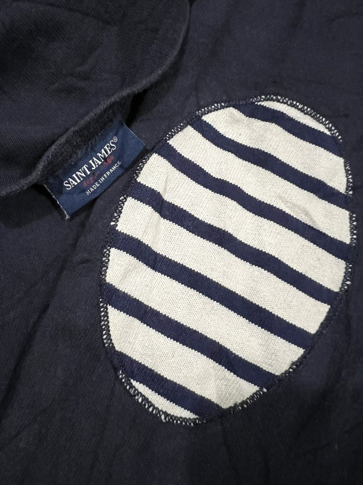 Garment Reproduction of Workers × Indigo × Saint James OG Saint James 🇫🇷 Navy Indigo Elbow Sailor Cotton Merid Tees Size US L / EU 52-54 / 3 - 6 Thumbnail