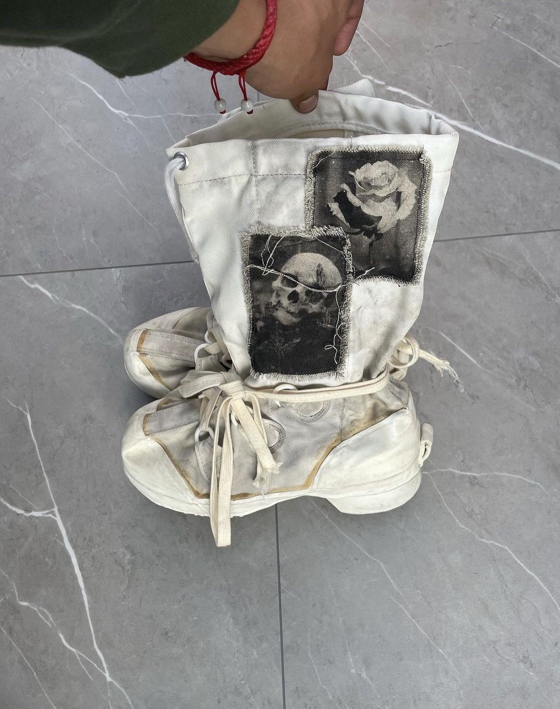 Vintage ⌖ 1990s Off-White Rebirth Combat Boots ⌖ Size US 10 / EU 43 - 6 Thumbnail
