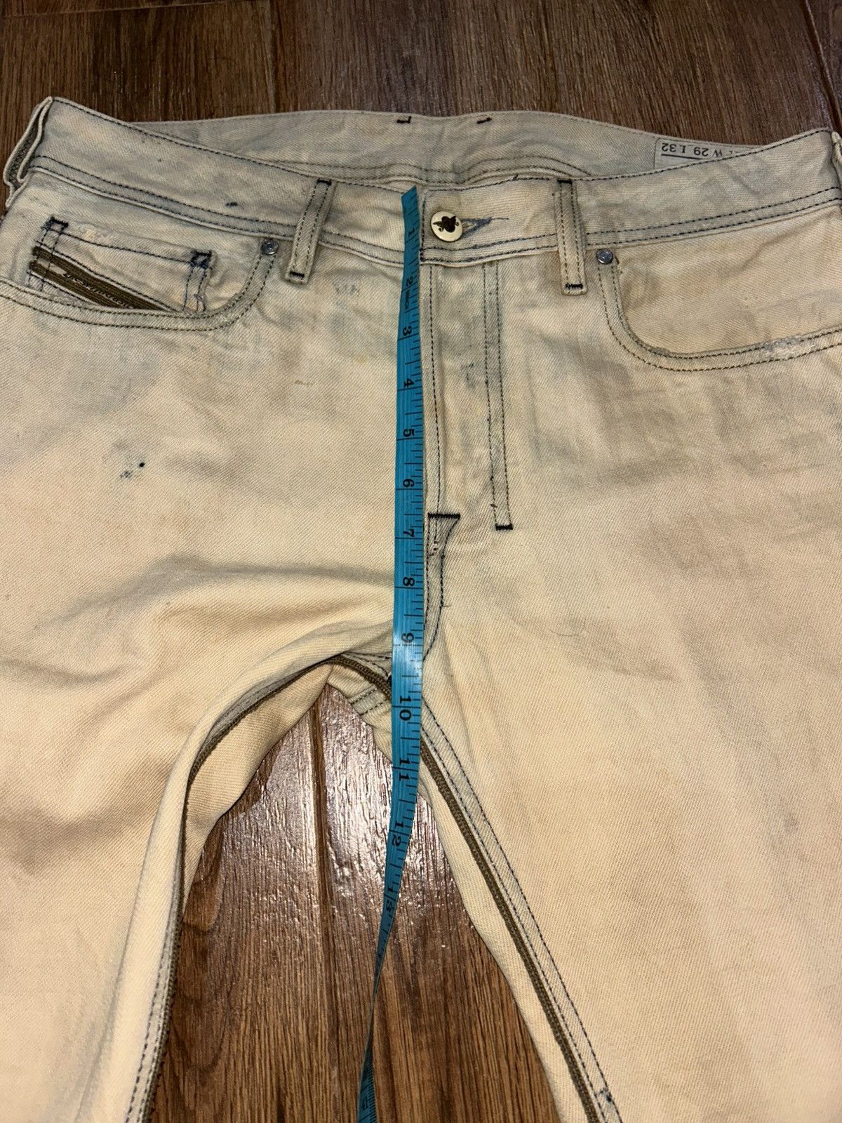 Tornado Mart Diesel Zatiny Mudwash Distressed Bootcut Jeans Size US 32 / EU 48 - 21 Thumbnail