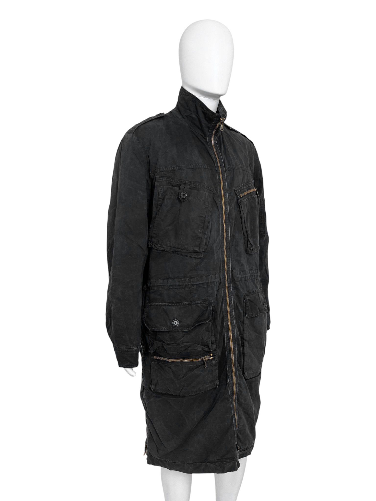 Dolce & Gabbana 1990's Multipockey Black Military Parka Size US XL / EU 56 / 4 - 3 Thumbnail