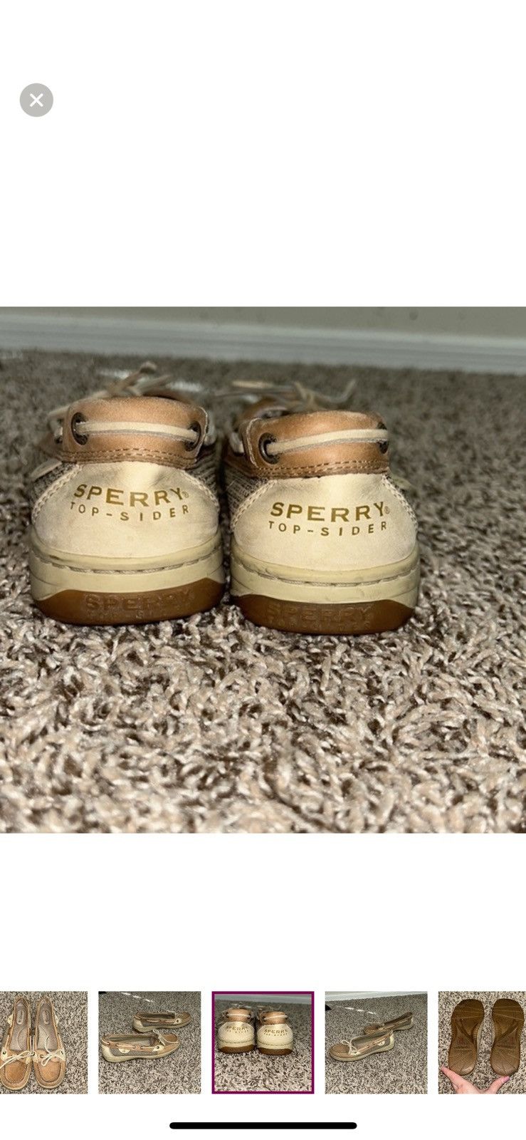 Sperry Sperry tan top sider boat shoe size 7 1/2 Size US 7.5 / IT 37.5 - 2 Thumbnail