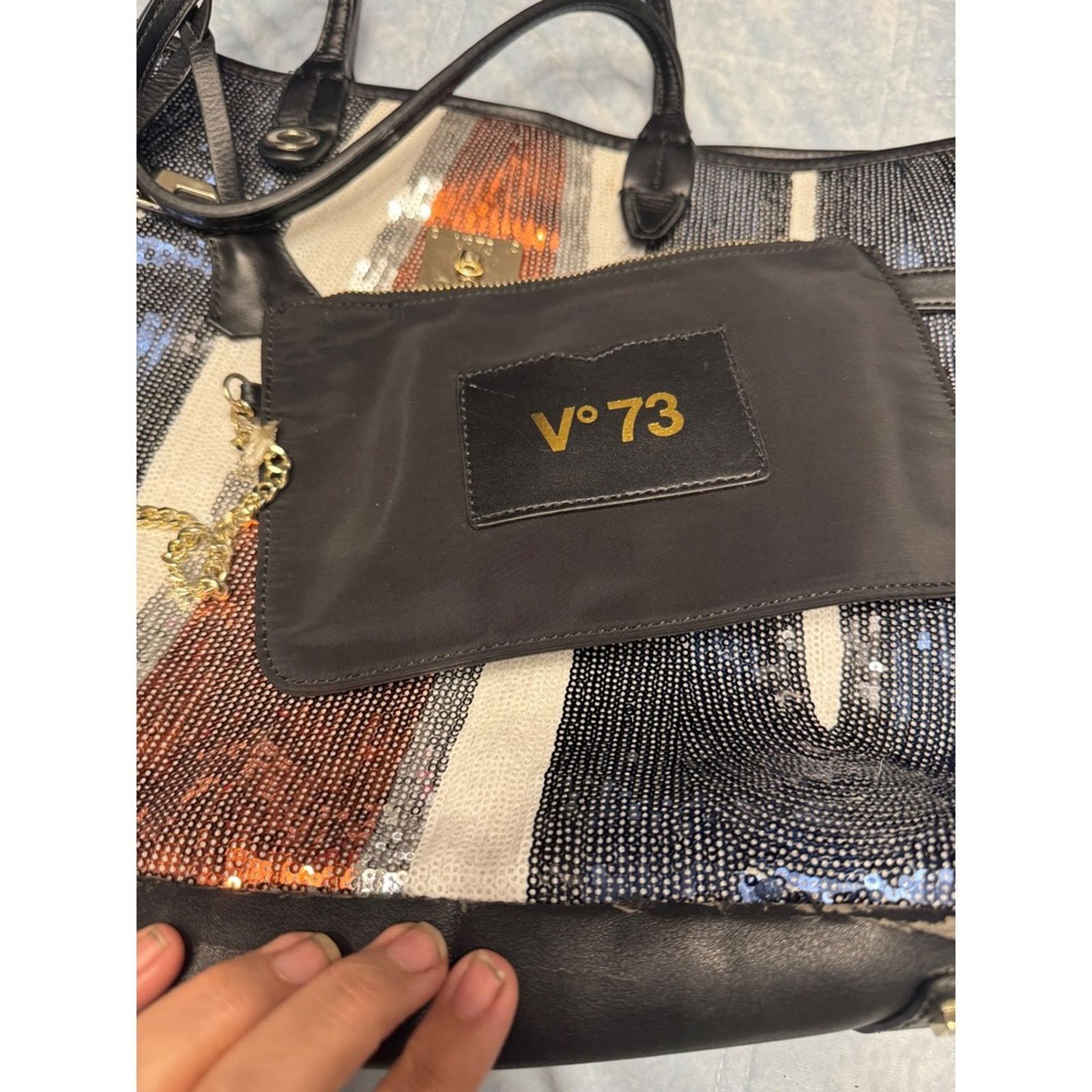 & Other Stories V°73 Sequin Embellished Tote Bag Handbag Designer Glam Party Size ONE SIZE - 5 Thumbnail