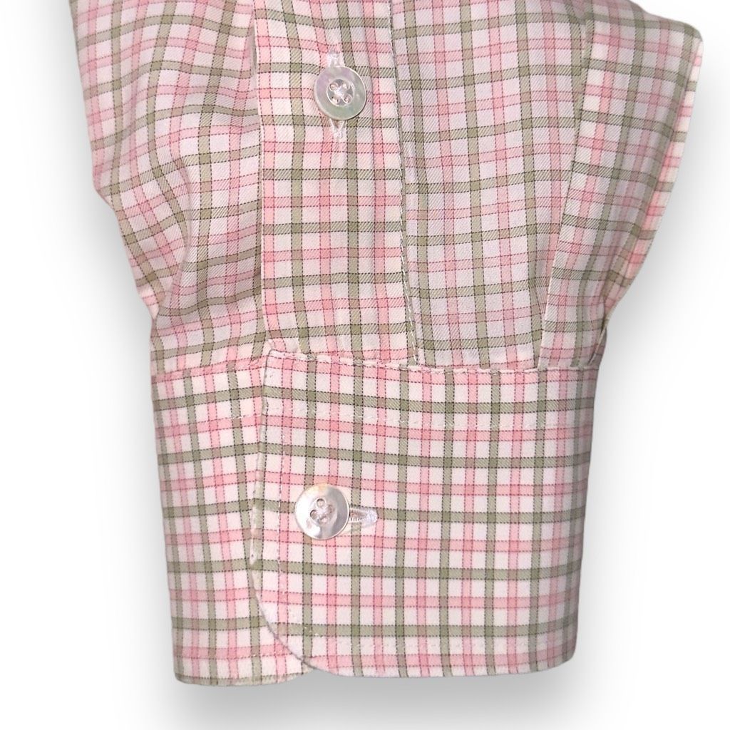 Gitman Bros. Gitman Brothers Pink & Green Allini Fabric Dress Shirt 17 Size US XL / EU 56 / 4 - 6 Thumbnail