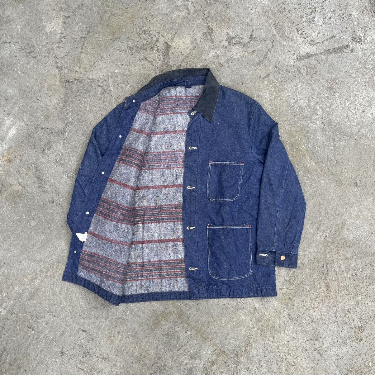 Wrangler 80s Wrangler Sanforized Blue Chore Denim Jacket Size US L / EU 52-54 / 3 - 3 Thumbnail