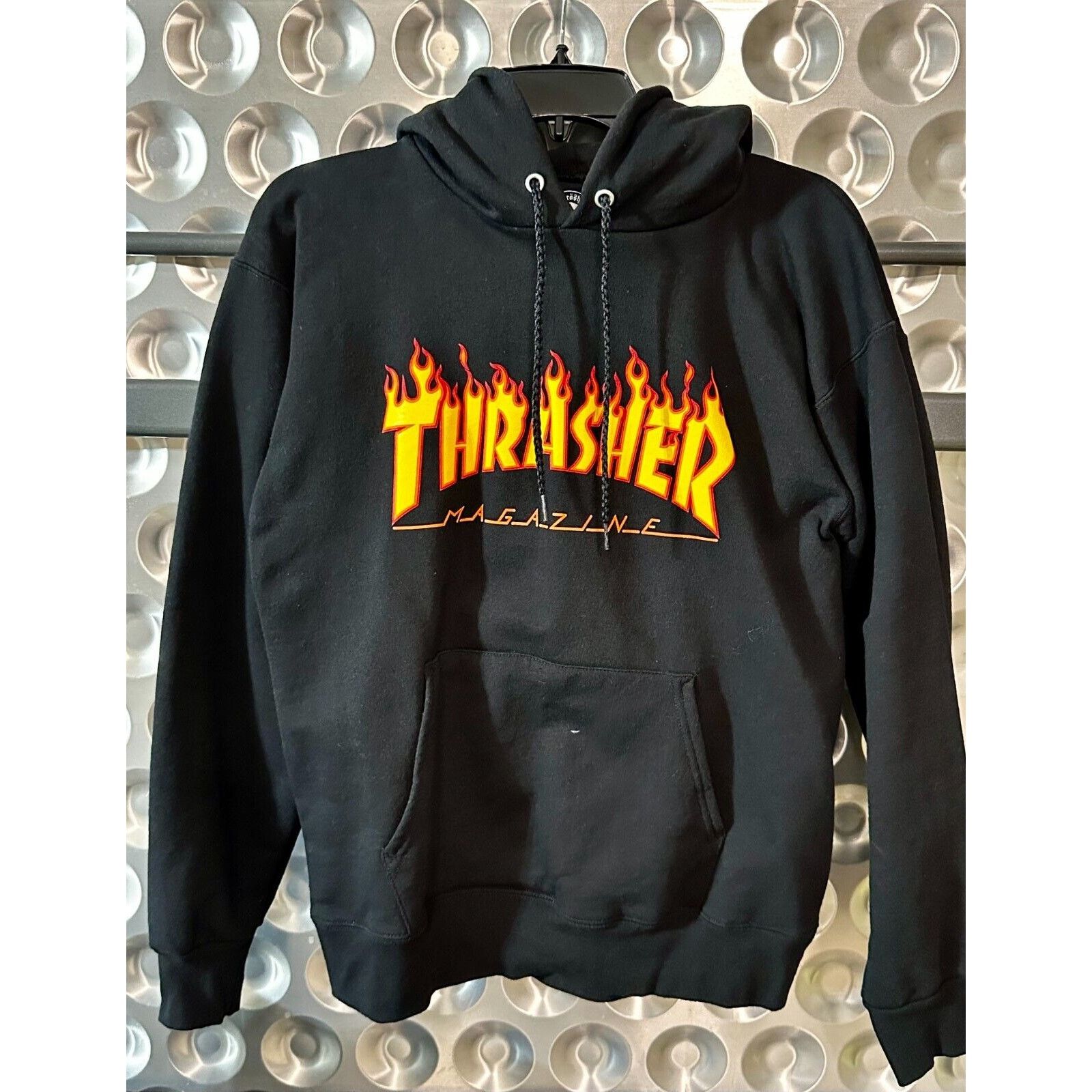Thrasher Flaming Skateboard Magazine Hoodie Small NWOT