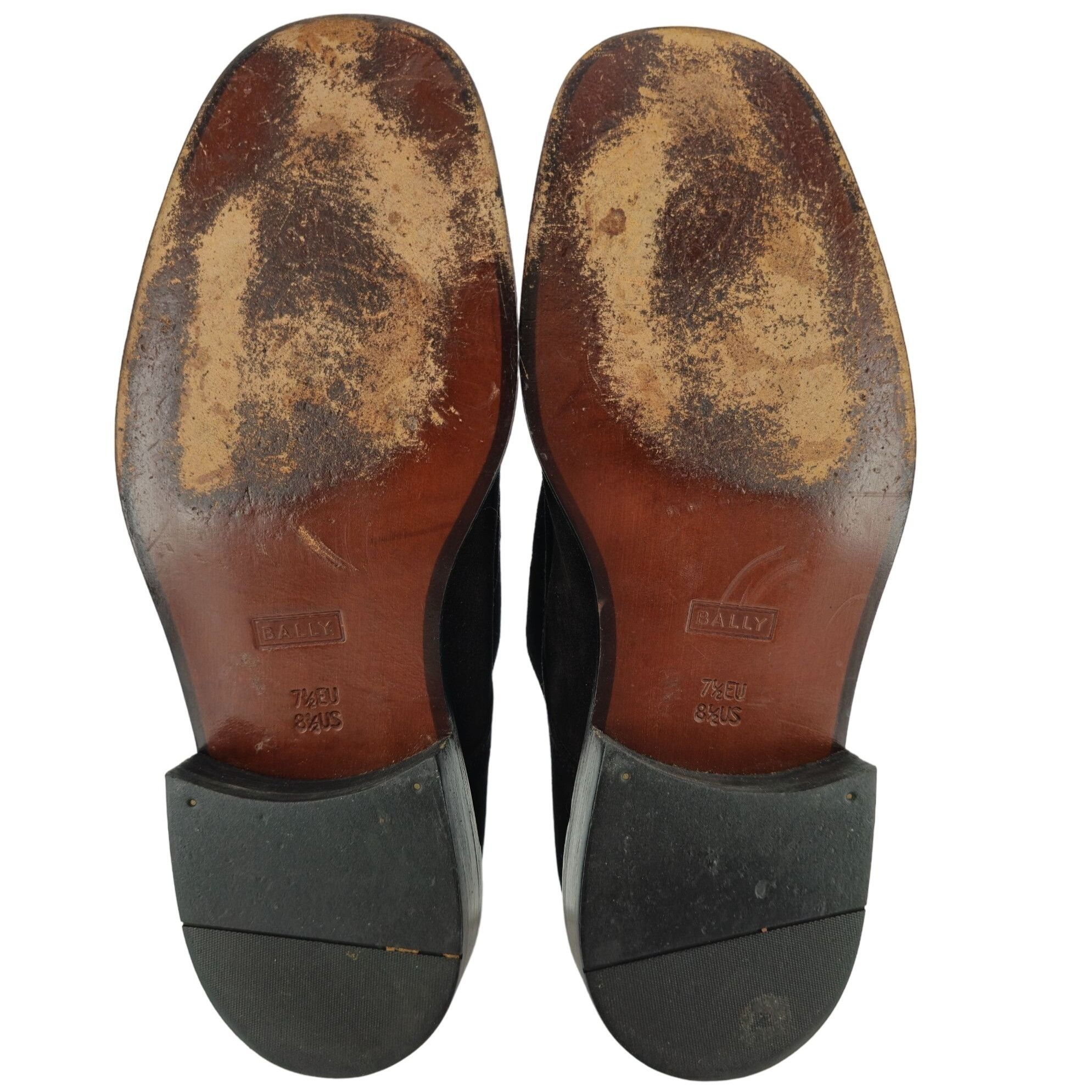 Bally Vintage Bally Italy Monk Strap Loafers Mens 8.5D Black Suede Size US 8.5 / EU 41-42 - 3 Thumbnail
