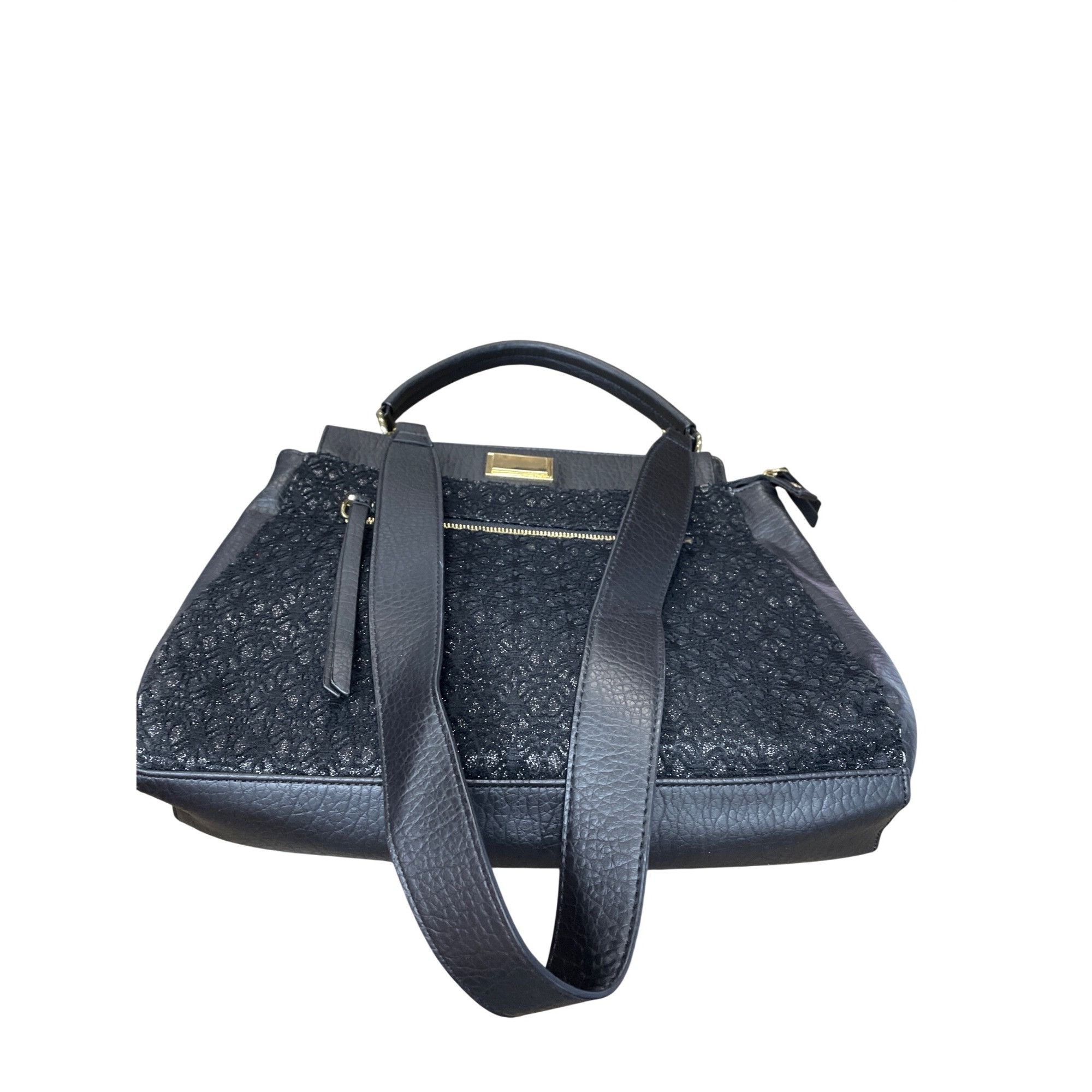Juicy Couture Juicy Couture Wms Black Gold Pebbled faux leather Shoulder H Size ONE SIZE - 20 Thumbnail