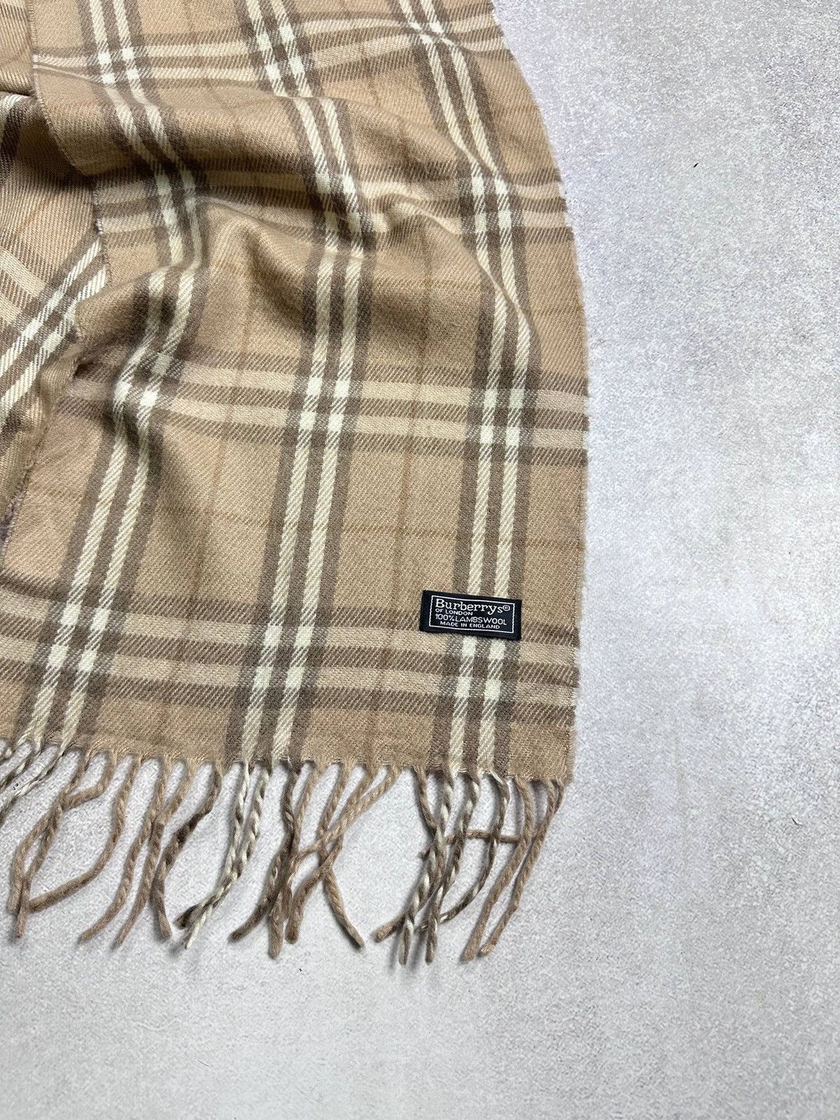 Burberry Vintage Burberry Nova Check Lambswool Scarf Y2K Os Size ONE SIZE - 3 Thumbnail