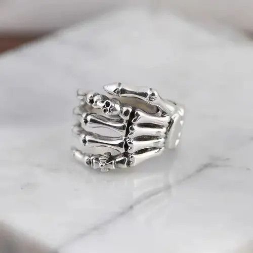 Jewelry × Vintage Skeleton Hand Ring Size ONE SIZE - 4 Thumbnail