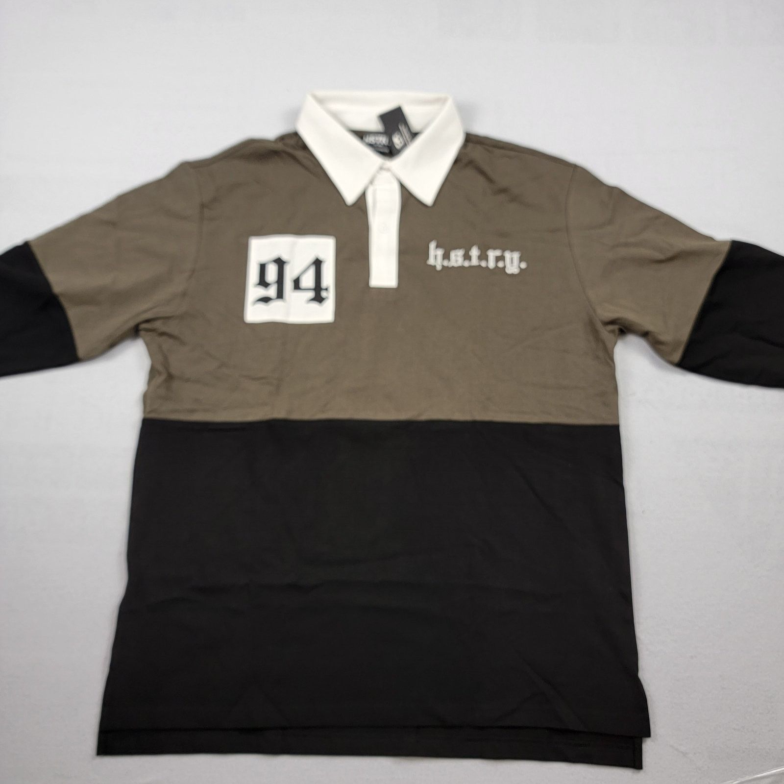 Nas Hstry by NAS 94 Rugby Shirt Green/Blue Mens Sz L (737-738) Size US L / EU 52-54 / 3 - 1 Thumbnail