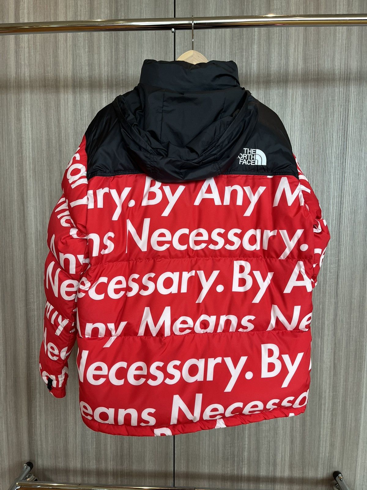 Supreme × The North Face Supreme x TNF BAMN Red Nuptse Jacket Size US L / EU 52-54 / 3 - 3 Thumbnail