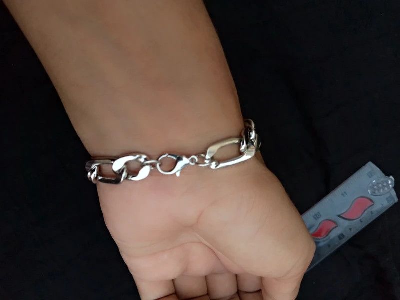 Other Silver-toned Link Chain Bracelet Blue Stone Size ONE SIZE - 3 Thumbnail