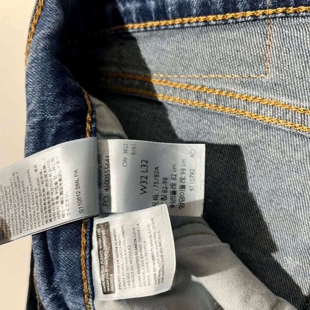 Levi's Levi's 505 Slim Fit Washed Blue Medium Washed Denim Jeans Men's Size 32x32 Size US 32 / EU 48 - 3 Thumbnail